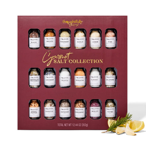 Thoughtfully Gourmet, Gourmet Salt Sampler Collection Gift Set, Vegan and Vegetarian, Uniquely