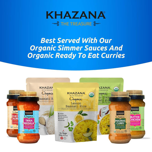 4lb Khazana Authentic Premium Basmati Rice - Resealable Zipper Bag | Non-GMO, Gluten-Free, Kosher & Cholesterol-Free |