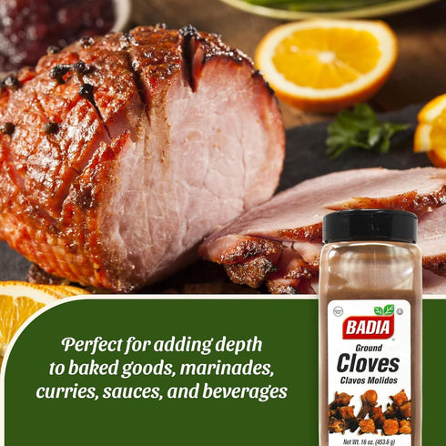 16 oz Badia Ground Cloves, - Premium Spice for Baking, Cooking & Beverages, Warm Aromatic Flavor