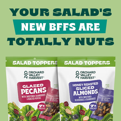 0.85 oz (Pack 7) Orchard Valley Harvest Salad Toppers Glazed Pecans with Sweetened Cranberries & Roasted Pepitas