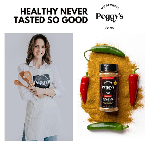 My Secrets Peggy's Pica Pica Spicy Blend - Premium Spice Mix with Jalapeño & Scotch Bonnet - 3.5 Oz
