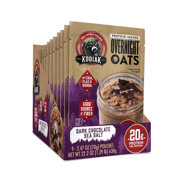 Kodiak Cakes Dark Chocolate Sea Salt - Overnight Oats with 20g Protein,