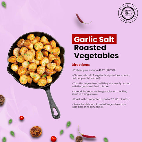 2.3 oz (65 Garlic Salt gm) w/Convenient Grinder Cap Savory Tangy Taste |For Grilled Meats Roasted Vegetables Dressing