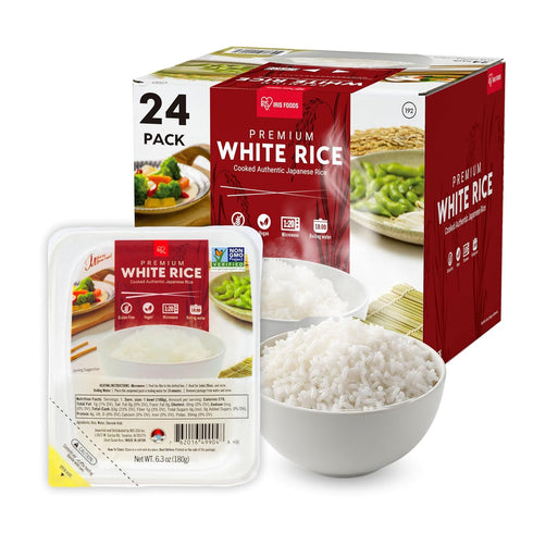 IRIS Instant White Rice (24 Pack), Ultra Premium Japanese Short Grain Sushi
