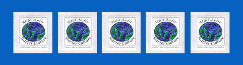 Kefir Starter Cultures - Pack of 5 Freeze-Dried Culture Sachets for Creamy Mild Milk Kefir