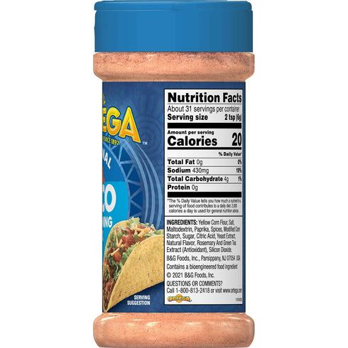 6.5 (Pack 2) Ortega Seasoning Mix, Taco Seasoning, Ounce