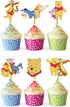 24x Honey Bear Cupcake Toppers, Strong Picks for Happy Birthday Décor, Cupcake Decorations for Kids' Birthdays