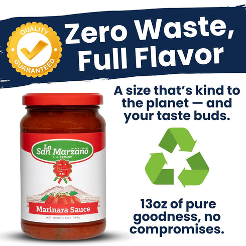 13 oz, La San Marzano Marinara Sauce, Pasta Sauce Made in Italy, All Purpose Tomato Premium Quality, All Natural