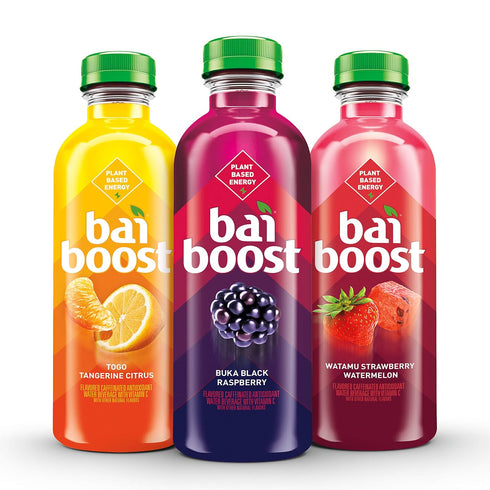 18 oz (Pack 12) Bai Boost Buka Black Raspberry, Antioxidant Infused Beverage, fl bottle
