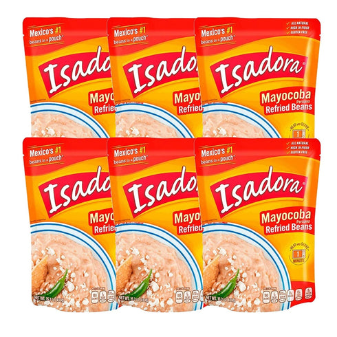 Isadora Refried Beans 15.2oz Pouch (Mayocoba, 6 Pack)