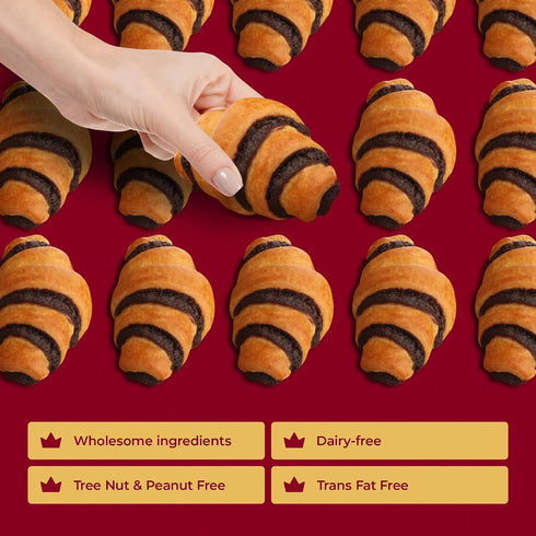 16-pack Chocolate Croissant Gift Box | Nut & Dairy Free Baked Goods | Gourmet Food Gifts for Adults | OU Kosher