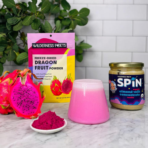 3.5 Wilderness Poets Freeze Dried Dragon Fruit Powder - Pink Pitaya (Pitahaya) Ounce