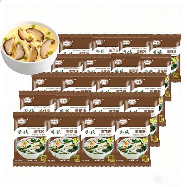 Egg Flower Soup Mix, Shiitake Mushroom Soup Packets, Vegetable Mix, 0.3 Ounce