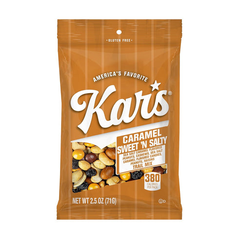 Kars Nuts Caramel Sweet N Salty Trail Mix, 2.5 oz Grab &