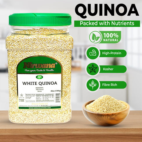 48 oz Quinoa Protein-Rich Superfood | Perfect for Salads, Soups, Rice Pilafs, and More | Ideal Pantry Staple