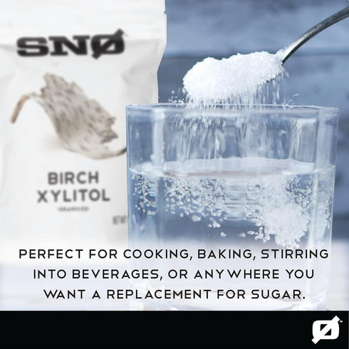 5lb SNO Pure Birch Xylitol Sweetener - Resealable Bag | Low Calorie, Non-GMO, Gluten-Free, Vegan, Kosher | Paleo