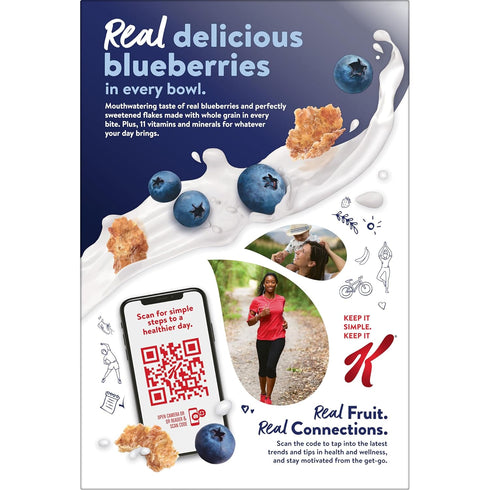 11 11.6oz (1 Special K Breakfast Cereal, Vitamins and Minerals, Made with Real Blueberries, Blueberry, Box Box)