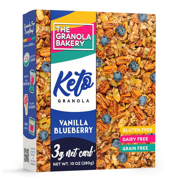 YOLEEZ TGB Blueberry Keto Granola | 3g Net Carb Cereal | Gluten Free