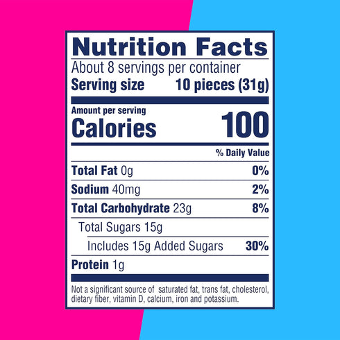 Gummies 9 oz (Pack 2) SweeTARTS Fruity Splitz, Candy, Sweet and Tart, Resealable Bag