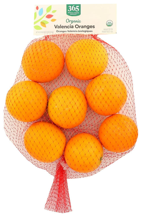 Fresh Produce Orange, Valencia, Organic, 4 lb Package (California or Mexico)