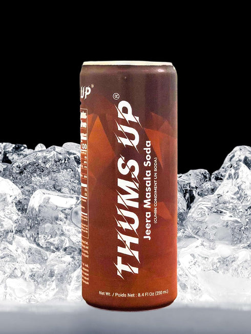 250ml/ 8.4 Fl.Oz (PACK 6) Thums UP Jeera Masala Soda/Cumin Condiment Soda Each