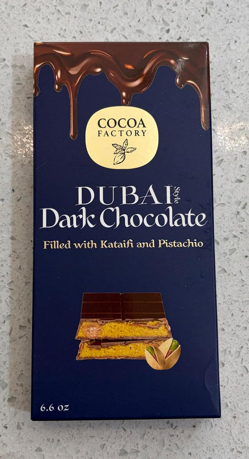 Generic Kosher Dubai Chocolate Bar Filled with Kataifi and Pistachio (Dark Chocolate)