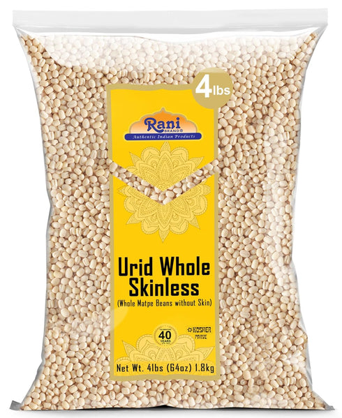 Rani Urid/Urad Gota White (Matpe Beans Skinless) Indian Lentils 64oz (4lbs) 1.81kg