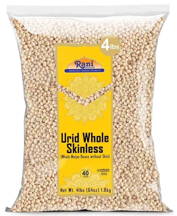 Rani Urid/Urad Gota White (Matpe Beans Skinless) Indian Lentils 64oz (4lbs) 1.81kg
