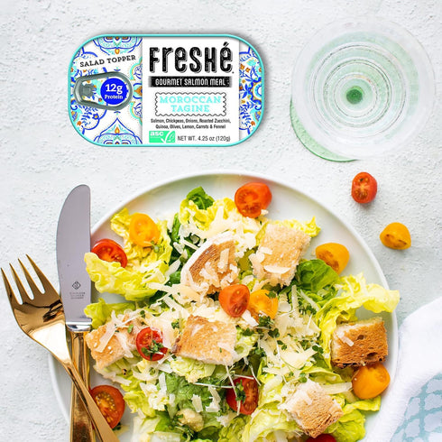 Pack (4 Pack) (4.25oz Fresh Canned Salmon Variety - Mediterranean Style Atlantic Salmon in Olive Oil with Lemon