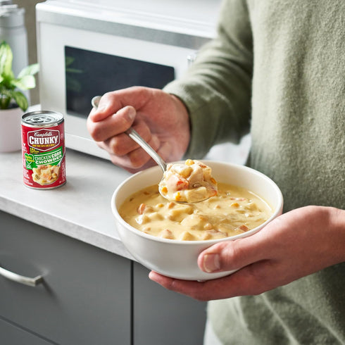 18.8 Oz 12) Campbells Chunky Soup, Healthy Request Chicken Corn Chowder Soup, Can (Case