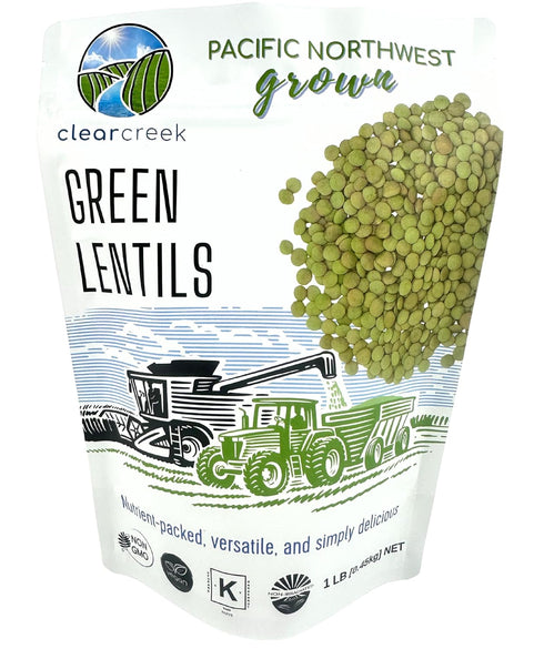 CLEAR CREEK Green Lentils | Project Non-GMO Verified | 1 lb |