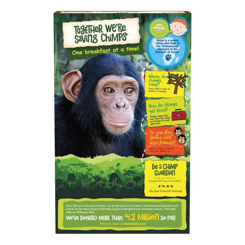 10 oz (Pack 12), EnviroKidz Organic Choco Chimps Cereal, of Chocolate, Gluten Free, Non-GMO, Fair Trade, by Nature's