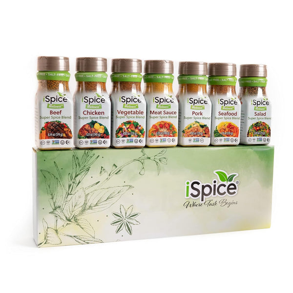 iSpice Salt Free Seasoning,100% Sodium Free Beef, Chicken, Meat Sauce, Pork, Vegetable,