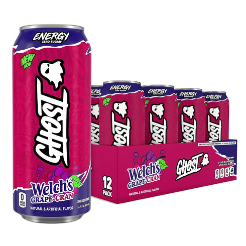 GHOST Energy Drink - 12-Pack, Welch's Grape-Cran, 16oz Cans - Energy &