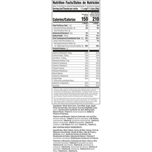 21.6 oz Mott's Very Berry Cereal, Made with Apple Puree, Whole Grain, Family Size