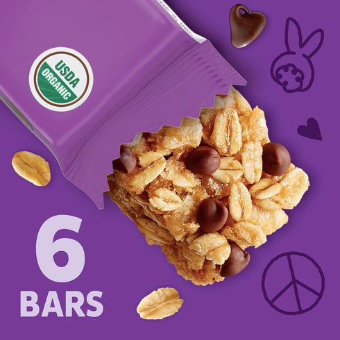 6 5.34 oz Annie's Organic Chewy Granola Bars, Chocolate Chip, Bars