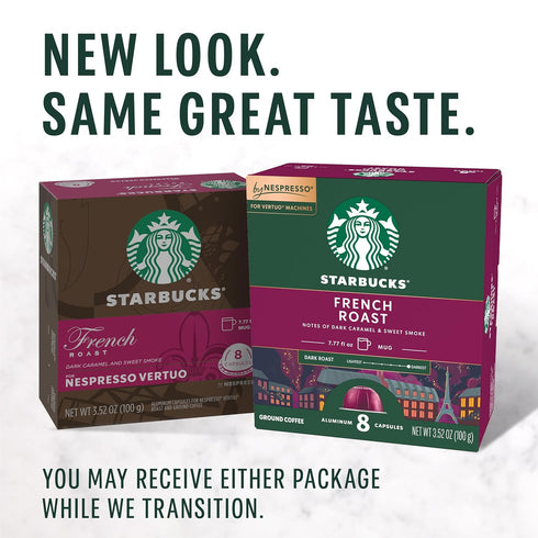 32-count 7.8 oz. Starbucks by Nespresso Vertuo, French Roast, Dark Roast Coffee, Coffee Pods, Brews