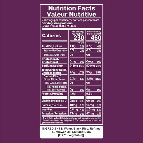 1.5 9.3g 4.5g 8.8 oz Pack 6 Eat Regal Black Rice | Ready to Eat Microwave in Minutes Superfood Grain | Always Fluffy