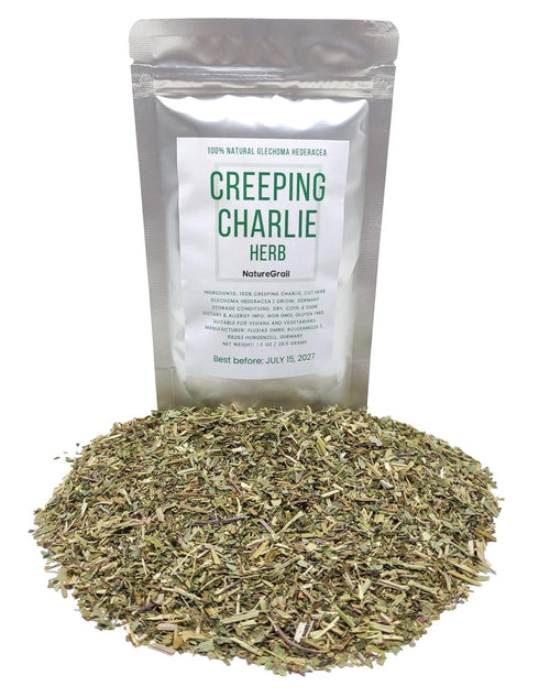 Creeping Charlie Herbal Tea - 100% Glechoma Hederacea, Cut & Dried Ground Ivy, Net weight: 1.0oz