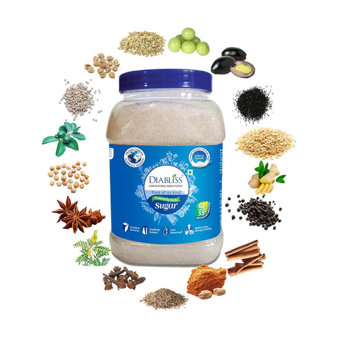 Diabliss Diabetic Friendly Herbal Cane Sugar - Free from Chemicals/Artificial Sweeteners - Low