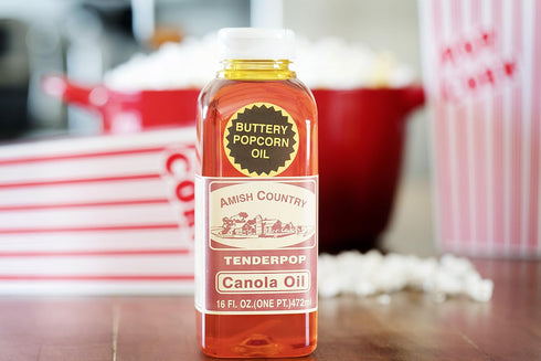 Country 16 oz (16 oz Amish Popcorn | Butter Flavored Canola Oil - | Old Fashioned, Non-GMO and Gluten Free Jar)