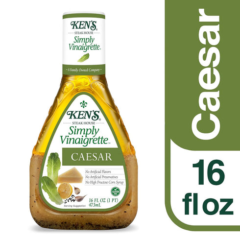 16 oz 2 Pack) Ken's Simply CAESAR Vinaigrette fl (