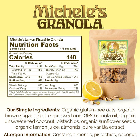 Pack 3 Michele's Granola Lemon Pistachio
