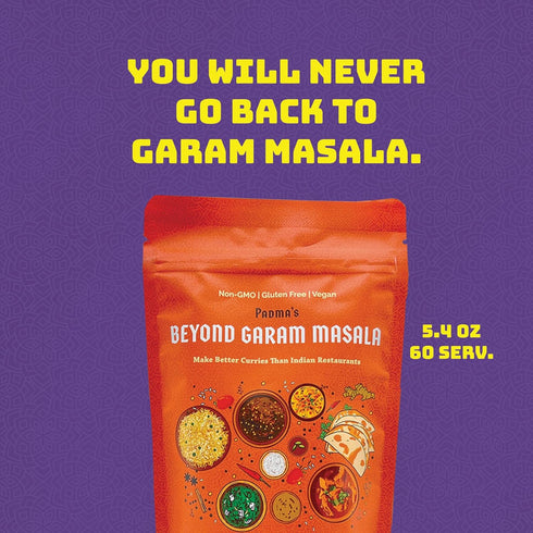Padma's Beyond Garam Masala Curry Powder - 100% Natural Blend of 15 Spices, Made in New York