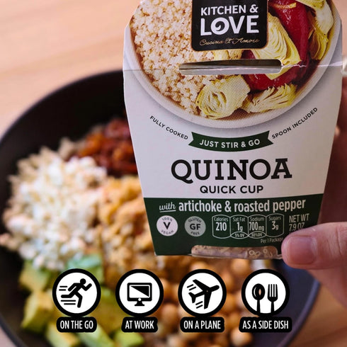 6-Pack Kitchen & Love Quinoa Quick Meal Variety Box | Gluten Free, Ready-to-Eat, No Refrigeration Required