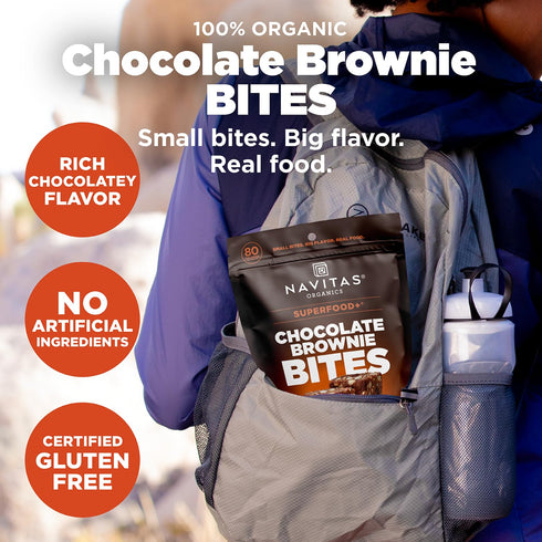 (8oz. 11 Navitas Organics Chocolate Brownie Superfood+ BITES Power Snacks All Natural Plant Based Clean Energy