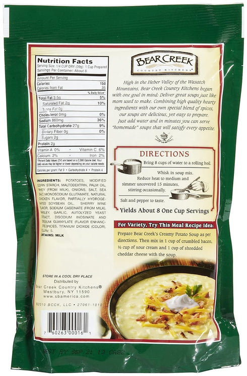 11 oz Bear Creek Creamy Potato Soup Mix