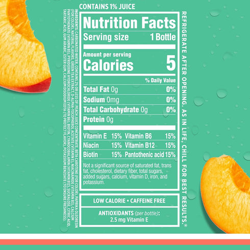 17 oz (Pack 12) Sparkling Ice, Peach Nectarine Sparkling Water, Zero Sugar Flavored Water, with Vitamins