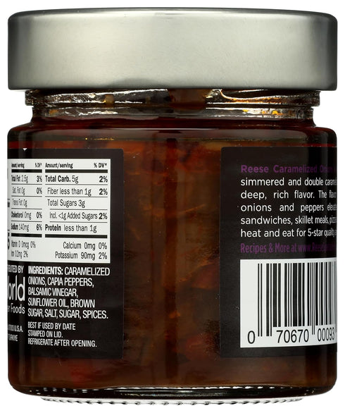 Reese Specialty Foods Caramelized Onions & Peppers - Gourmet Pantry Essential