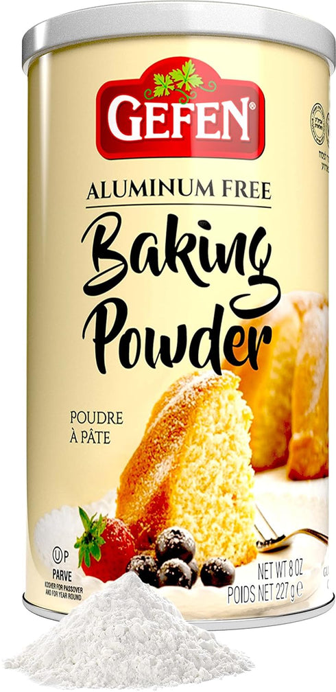 Gefen Baking Powder - 8oz Resealable Container, Gluten Free, Aluminum Free